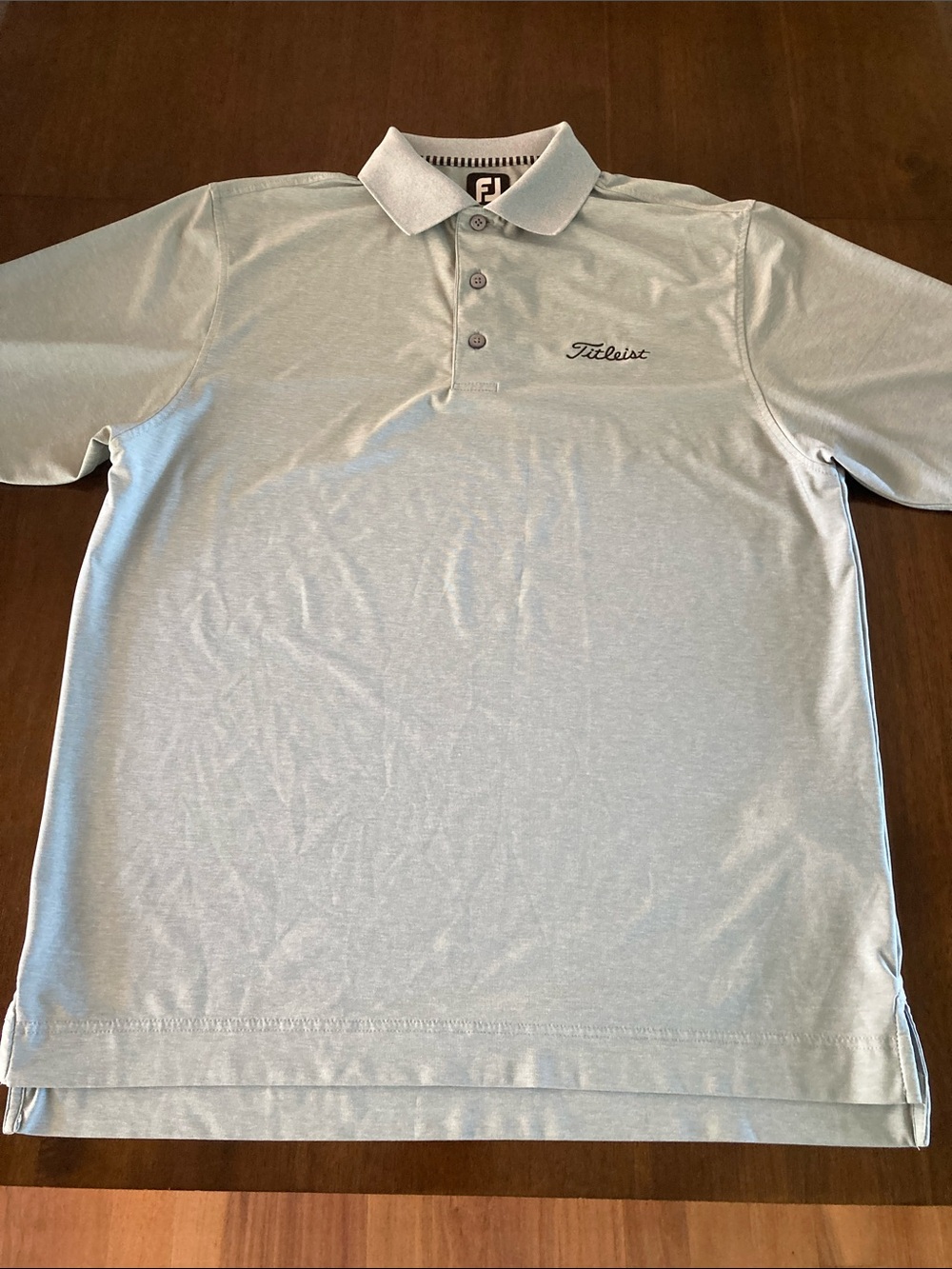 Footjoy Titleist Men’s Pale Green Gray Golf Polo with Embroidered Logo - Picture 3 of 9